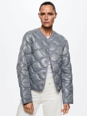 Mango Lightweight Jacket Anorak Quilted Padded New
